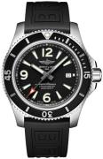 Breitling Herreklokke A17367D71B1S1 Superocean 44 Sort/Gummi Ø44 mm