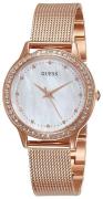 Guess Dameklokke W0647L2 Chelsea Hvit/Rose-gulltonet stål Ø30 mm