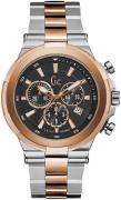 Guess Herreklokke Y23003G2 Sort/Rose-gulltonet stål Ø44 mm