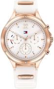 Tommy Hilfiger Dameklokke 1782280 Hvit/Rose-gulltonet stål Ø38 mm