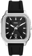 Fossil Herreklokke FS5980 Inscription Sort/Gummi Ø42 mm