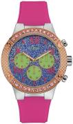 Guess Dameklokke W0772L4 Sporty Flerfarget/Gummi Ø44 mm