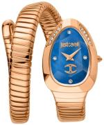 Just Cavalli Dameklokke JC1L229M0055 Signature Blå/Rose-gulltonet