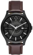 Armani Exchange Herreklokke AX2446 Hampton Sort/Lær Ø46 mm