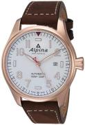 Alpina Herreklokke AL-525S4S4 Startimer Hvit/Lær Ø44 mm