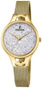 Festina Dameklokke F20332-1 Mademoiselle Krystallsmykket/Gulltonet