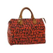 Pre-owned Rødt lerret Louis Vuitton veske