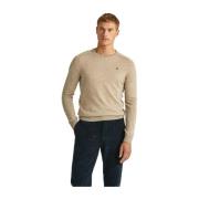 Brun Morris Stockholm Merino O-Neck Gensere