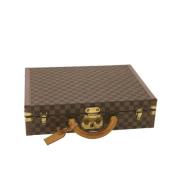 Pre-owned Oransje lerret Louis Vuitton koffert