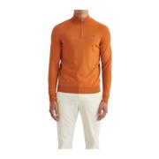 Oransje Morris Merino John Zip Strikk