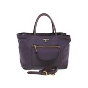 Pre-owned Lilla nylon Prada veske