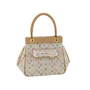 Pre-owned Hvitt lerret Louis Vuitton veske