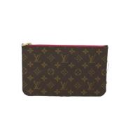 Pre-owned Brunt lerret Louis Vuitton veske