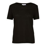 Peony O-Neck Tee - Behagelig Lin T-Skjorte