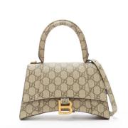 Pre-owned Brunt lerret Gucci reiseveske