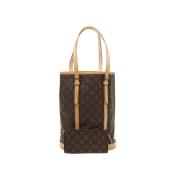 Pre-owned Brunt lerret Louis Vuitton skuldervesker