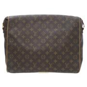 Pre-owned Brunt lerret Louis Vuitton abbedisser