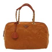 Pre-owned Oransje stoff Prada Travel Bag