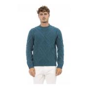Teal Merino Wool Crewneck Sweater