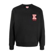 Svarte Logo-Patch Sweaters