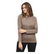 Brun Signature Strikket Genserfra Jensen (Pullover) Med Liten Hals (Tu...