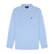 Riviera Blue Lyle; Scott vanlig passform med lett vekt Oxford skjorte ...