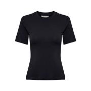 Sort Slim Fit Modal T-Skjorte