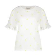 Leo T-skjorte i Cream White/Key Lime