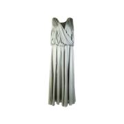 Grey Elegant Dungarees Silk Dress
