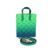 Pre-owned Grønt lerret Louis Vuitton Sac Plat