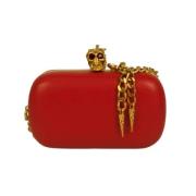 Pre-owned Burgunder skinn Alexander McQueen Clutch