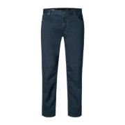 895 Navy Alberto Alberto Pipe-Ds Dual Fx Denim Bukser