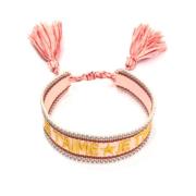 Woven Friendship Bracelet - JE Taime Blush Rose