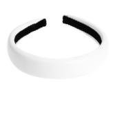 Leather Hair Band Broad White