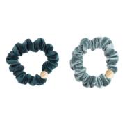 Velvet Mini Scrunchie Mallard Green