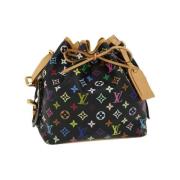 Pre-owned Svart lerret Louis Vuitton skuldervesker