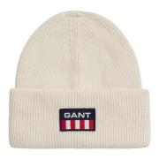 Retro Shield Beanie - Offwhite