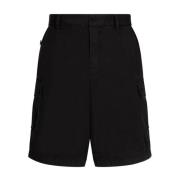 Sorte Logo-Plaque Cargo Shorts