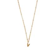 Initial V Satellite Chain Neck - Pale Gold