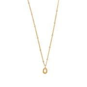 Initial O Satellite Chain Neck - Pale Gold