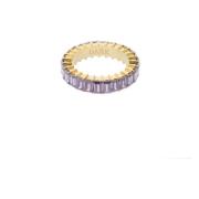 Baguette Crystal Ring Lavendel