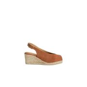 Murstein Bomull Espadrilles Peep Toe