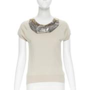 Pre-owned Beige Silke Louis Vuitton Topp