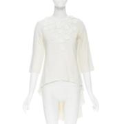 Pre-owned Beige Fabric Oscar de la Renta Top