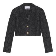 Blomster Jacquard Cropped Blazer