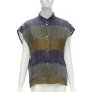 Pre-owned Blått stoff Issey Miyake Top