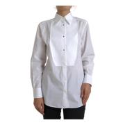Elegant Hvit Bomullsskjorte