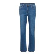 Smart Straight Leg Jeans med Mid-Rise Liv og Klassiske Lommer