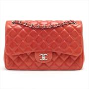 Pre-owned Oransje skinn Chanel klaff veske