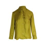 Pre-owned Grønn silke Prada skjorte